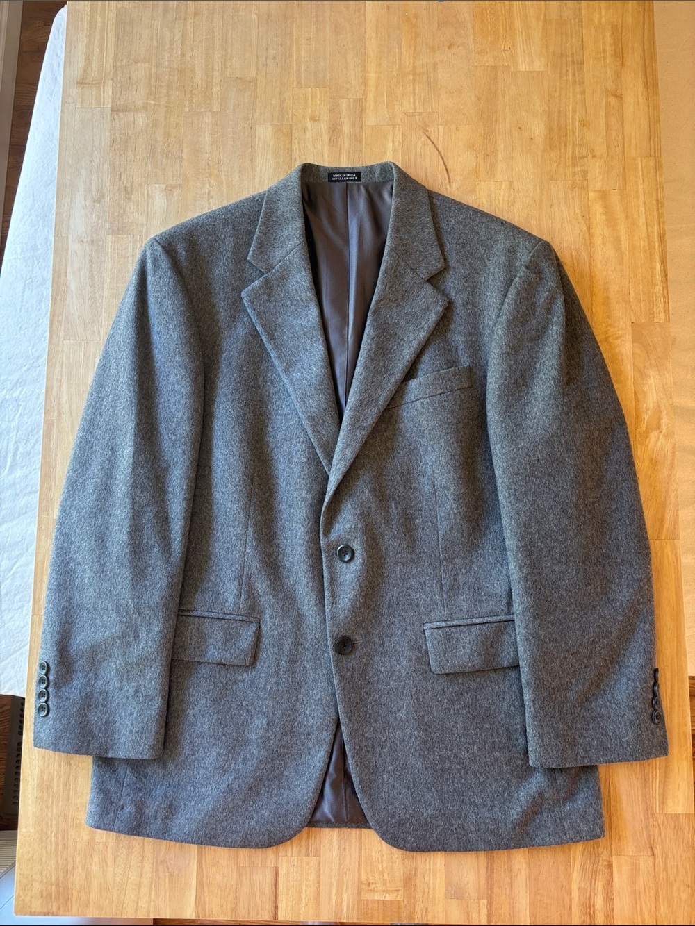 Oscar de la Renta Charcoal Gray Wool Sport Coat Blazer 40S Medium